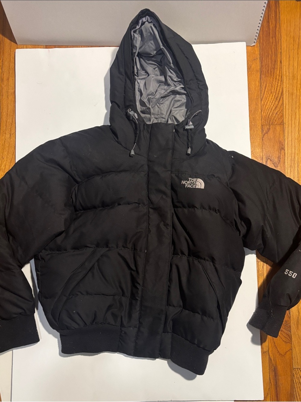 The North Face Black Hooded 550 Down Puffer Jacket